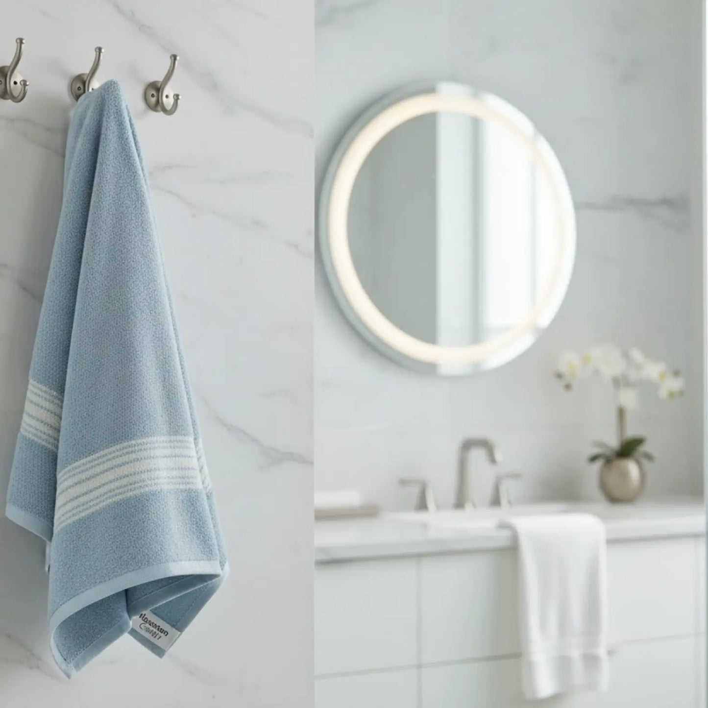 Aure Elegance Bath Towel – 600 GSM, 100% Cotton, Super Absorbent, Soft & Quick Dry (Single Piece) | Houston Comfy