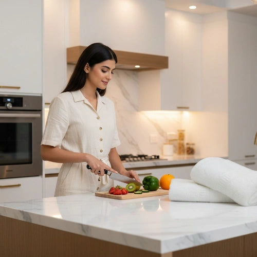 100% Cotton SizzleTowel – Durable and Stylish Kitchen Towel by Houston Comfy