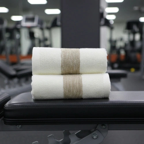 Pure Cotton Gym Towel Set of 2 – Quick Dry & Sweat Absorbent by Houston Comfy