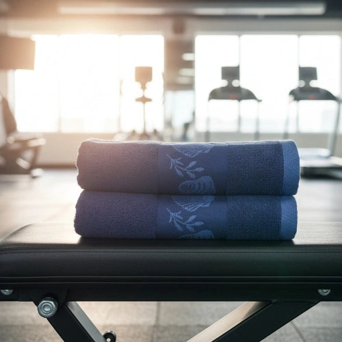 PeakPerformance Gym Towel – 100% Cotton, Quick Dry & Sweat Absorbent Workout Towel(Set of 2) | Houston Comfy