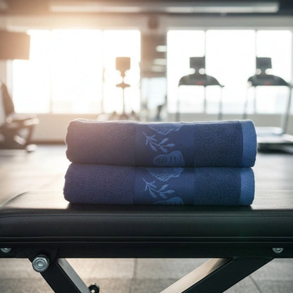 PeakPerformance Gym Towel – 100% Cotton, Quick Dry & Sweat Absorbent Workout Towel(Set of 2) | Houston Comfy
