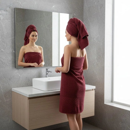 Deep Garnet Luxe Bath Towel set – luxury cotton towel by Houston Comfy