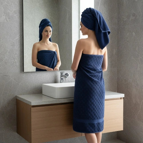 SoftNest Luxury Bath Towel set – premium cotton towel by Houston Comfy