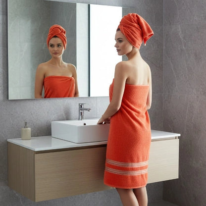 Elegant Red Plush Bath Towel set – luxury cotton towel by Houston Comfy