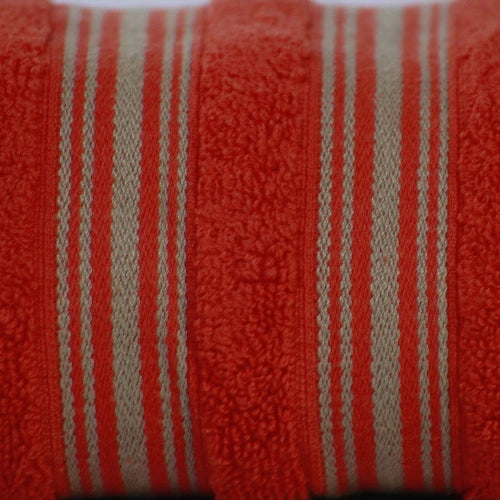Elegant Red Plush Cotton Towel close-up – plush, durable texture