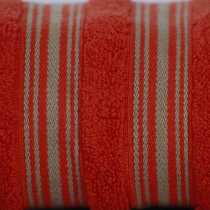 Elegant Red Plush Cotton Towel close-up – plush, durable texture