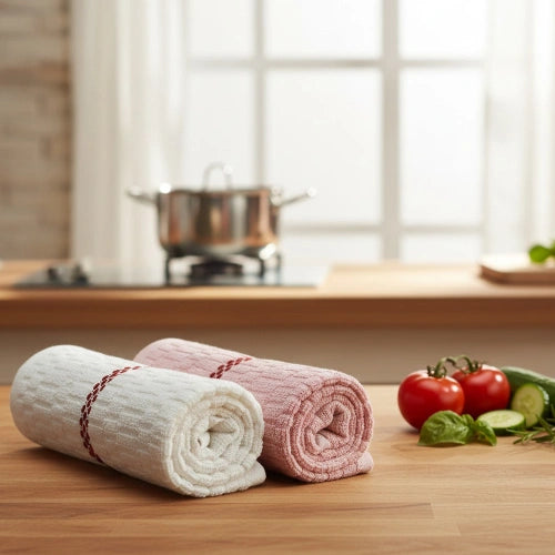 ChefMate Kitchen Towel by Houston Comfy – Soft and Absorbent 100% Cotton