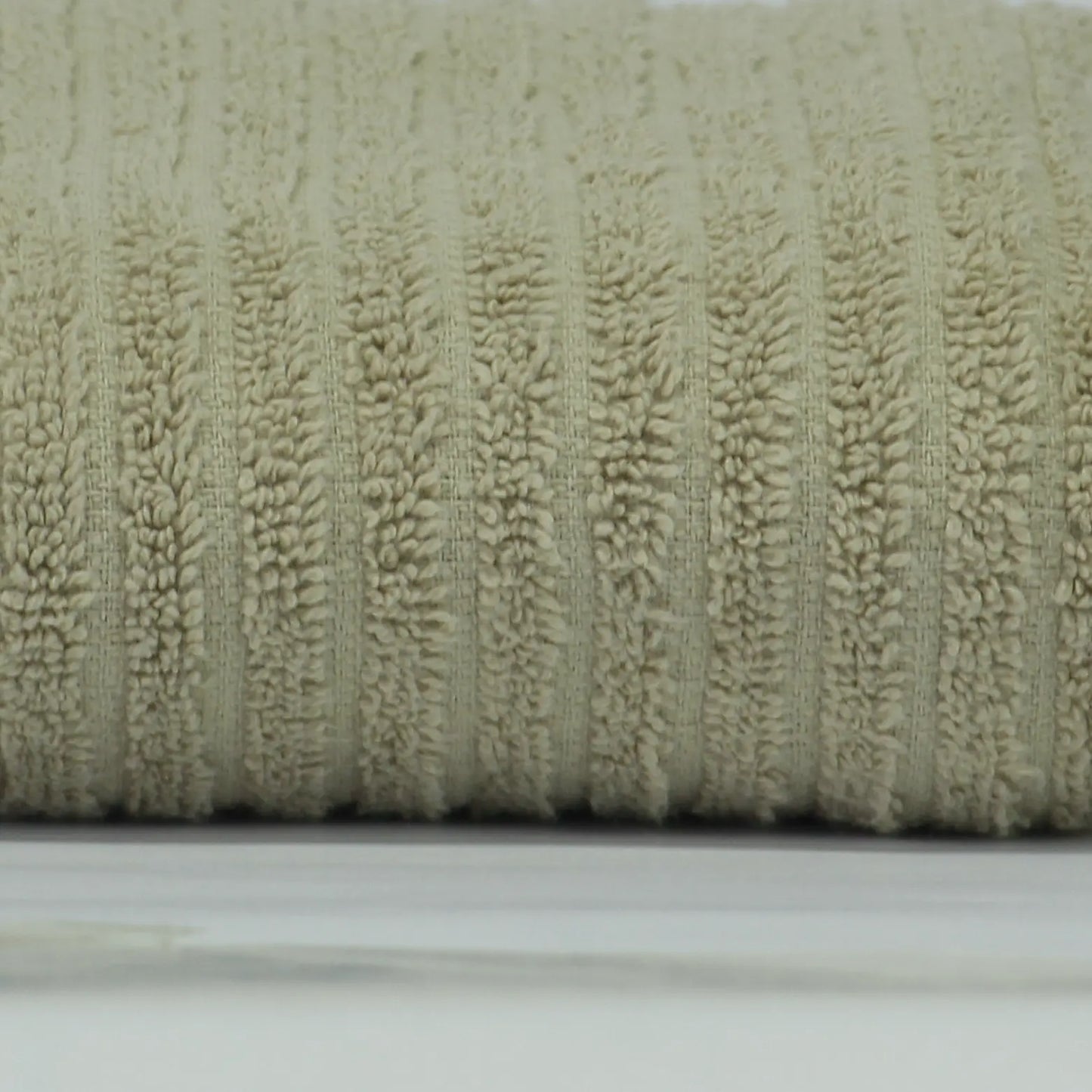 Close-up of BeigeFit towel fabric – soft, breathable, and durable