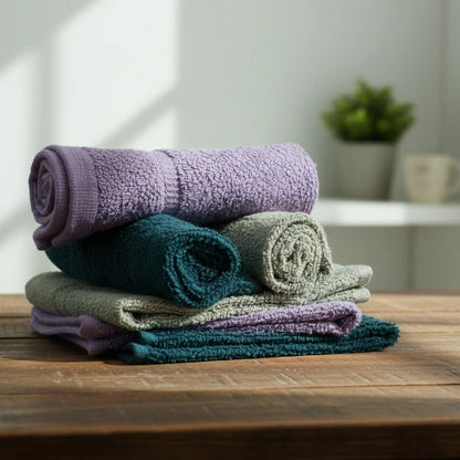 Compact 12x12 cotton face towel – lightweight and durable