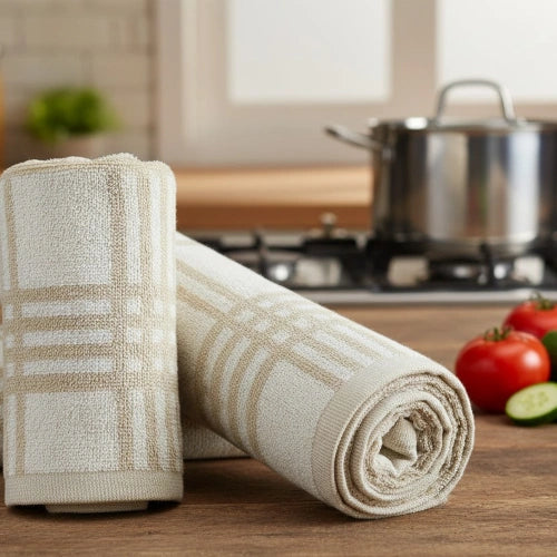 DécorDry Premium Kitchen Towel Set by Houston Comfy – Ultra Absorbent & Quick Dry