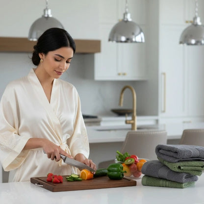 Durable Cotton Kitchen Towel for Drying Dishes and Cleaning Counters