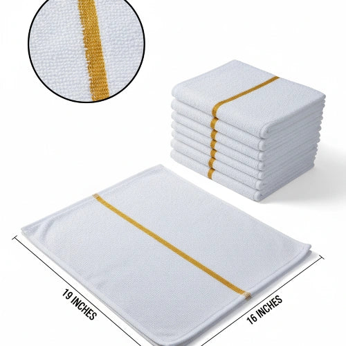 Durable Golden Stripe Reusable Cleaning Cloth for Home & Kitchen