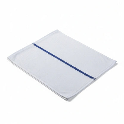 Eco-Friendly Lint-Free Blue Stripe Towel for Glass and Surface Cleaning