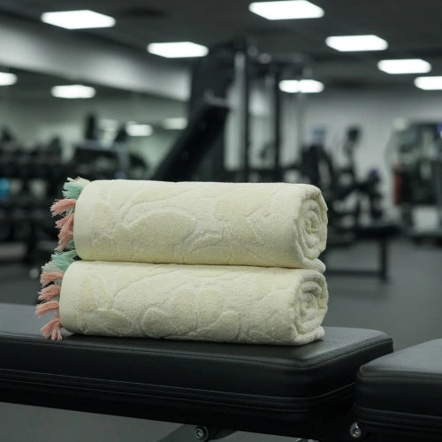 FloraFlex Gym Towel – 100% Cotton Quick Dry Workout Towel by Houston Comfy