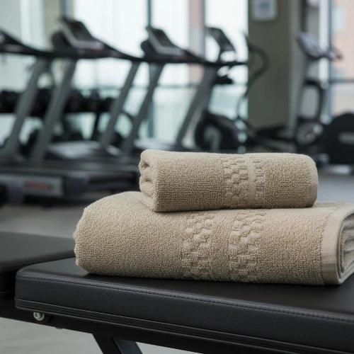 Houston Comfy ActiveEdge Gym Towel – 100% Cotton, Quick Dry & Sweat Absorbent