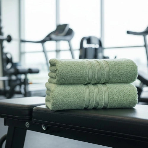 Houston Comfy GeoGrip Gym Towel – 100% Cotton, Quick Dry & Sweat Absorbent