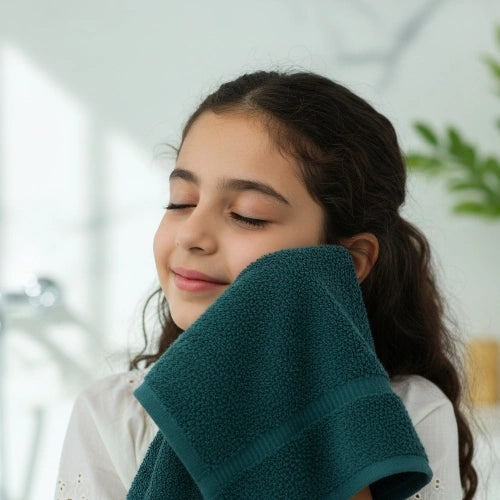 Houston Comfy beige cotton face towel for skincare and daily use