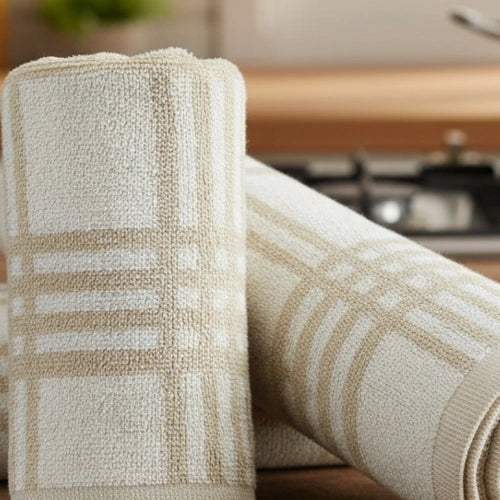 Premium Cotton Kitchen Towels – Stylish, Durable & Eco-Friendly Design