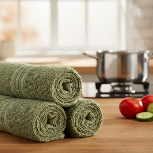 Quick Dry Kitchen Towel – Premium Cotton Fabric by Houston Comfy
